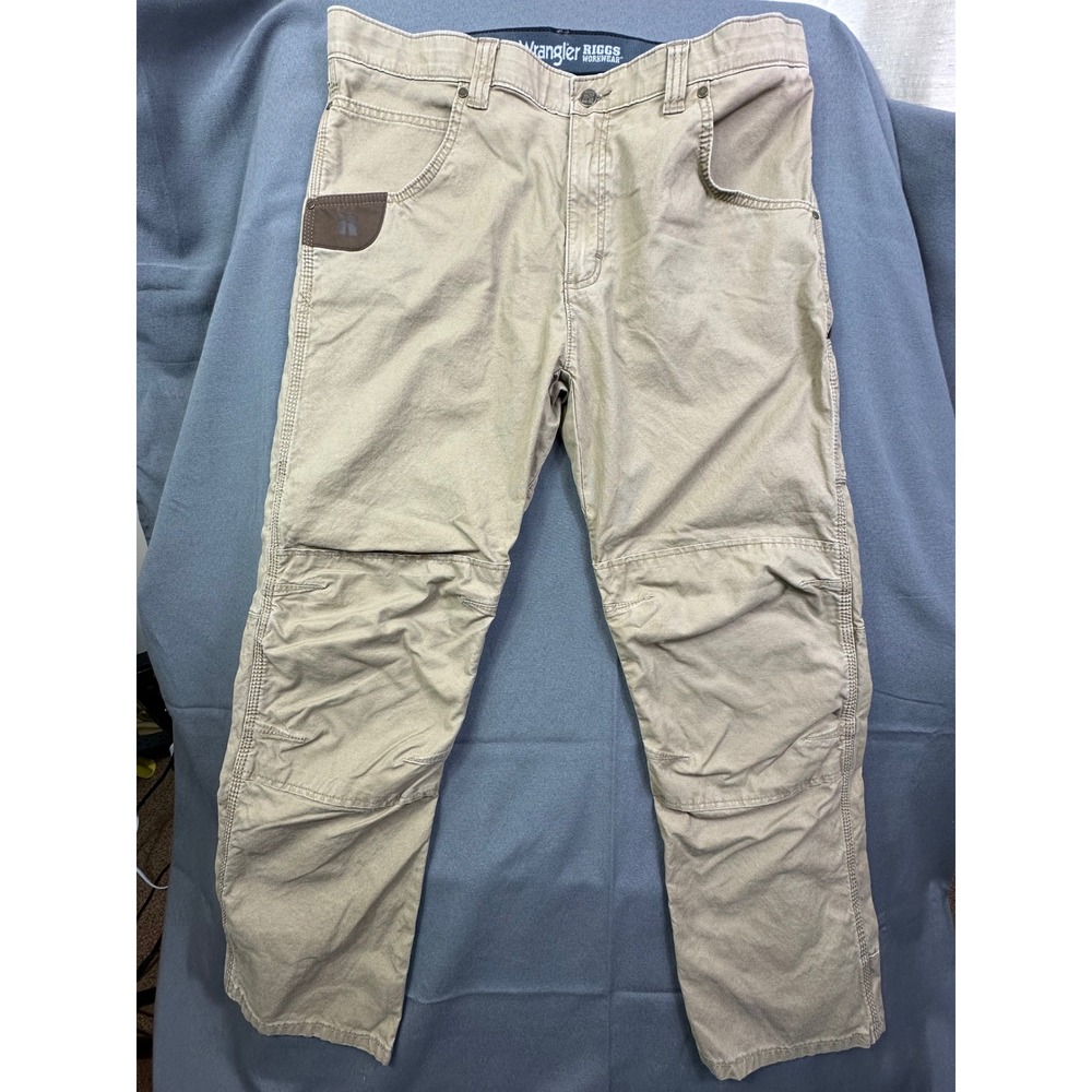 Wrangler Riggs Workwear Men's Tan Carpenter Utility Pants Size 36x30‎